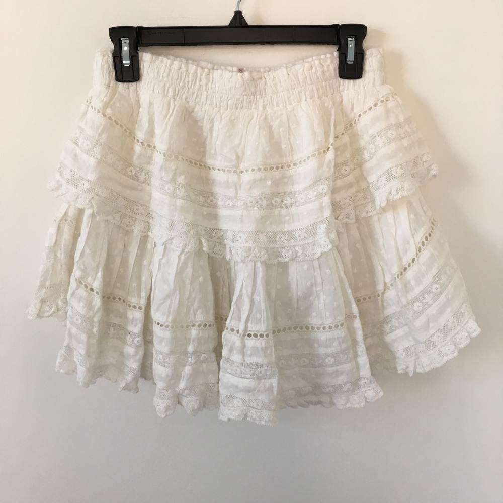 LOVESHACKFANCY Bestseller RUFFLE SKIRT - Picture 9 of 11